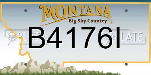 B4176I Montana License Plate