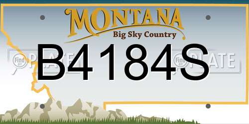 B4184S Montana License Plate
