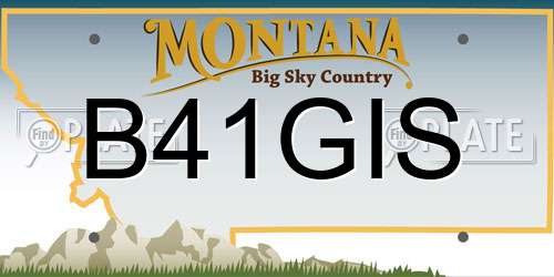 B41GIS Montana License Plate