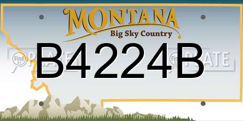 B4224B Montana License Plate