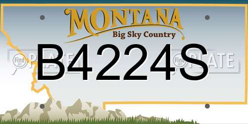 B4224S Montana License Plate