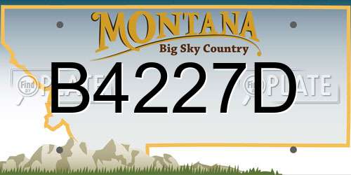 B4227D Montana License Plate