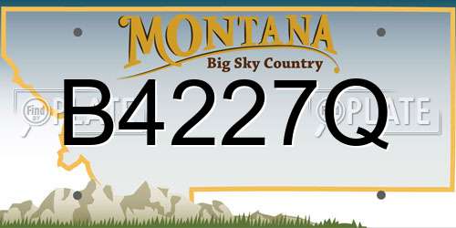 B4227Q Montana License Plate