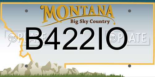 B422IO Montana License Plate