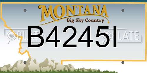 B4245I Montana License Plate