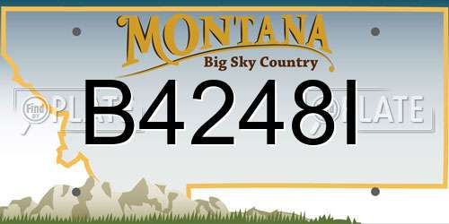 B4248I Montana License Plate
