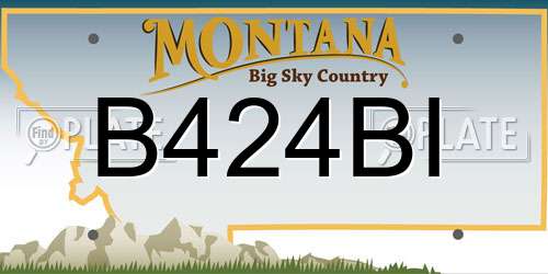 B424BI Montana License Plate