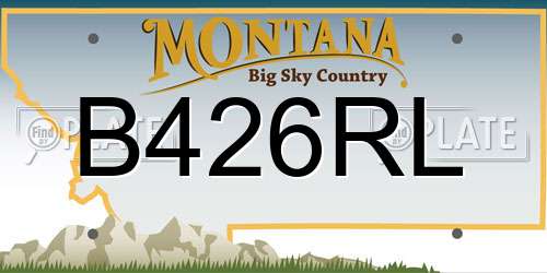 B426RL Montana License Plate