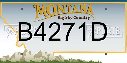 B4271D Montana License Plate
