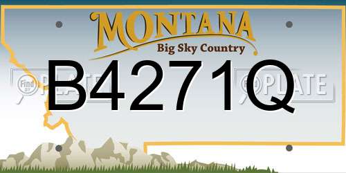 B4271Q Montana License Plate