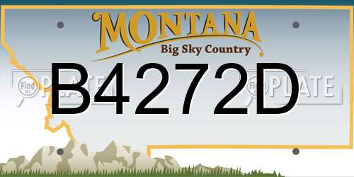 B4272D Montana License Plate