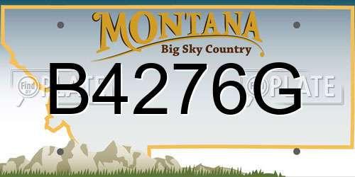 B4276G Montana License Plate