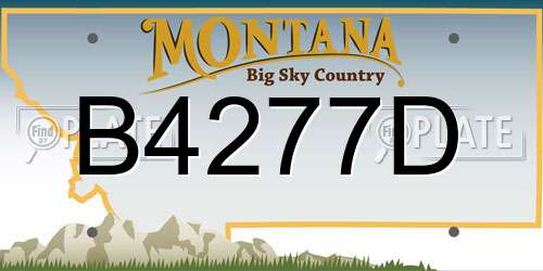 B4277D Montana License Plate