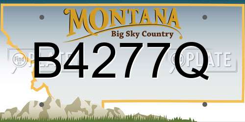 B4277Q Montana License Plate