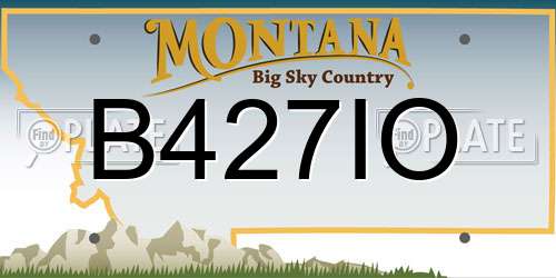 B427IO Montana License Plate