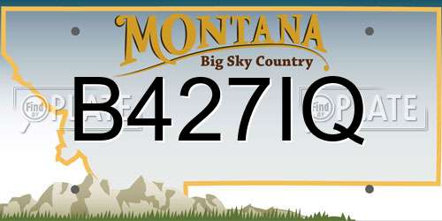 B427IQ Montana License Plate