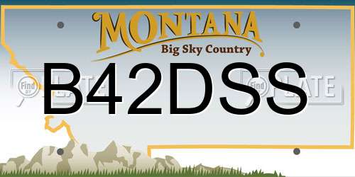 B42DSS Montana License Plate