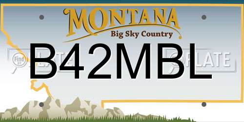 B42MBL Montana License Plate