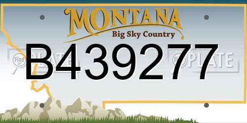 B439277 Montana License Plate