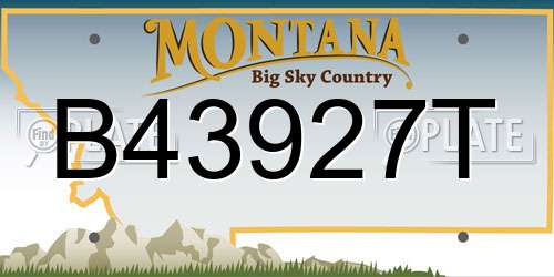 B43927T Montana License Plate