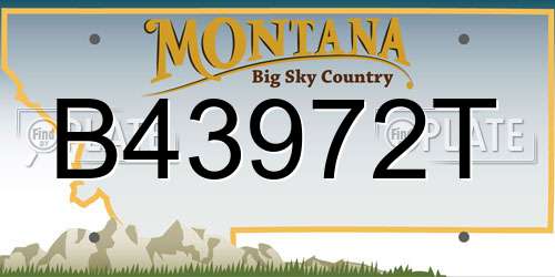 B43972T Montana License Plate
