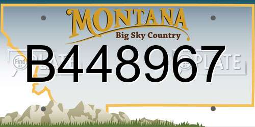 B448967 Montana License Plate