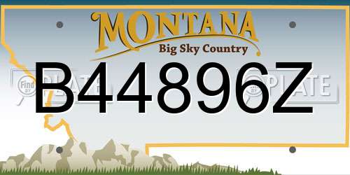 B44896Z Montana License Plate