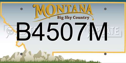 B4507M Montana License Plate