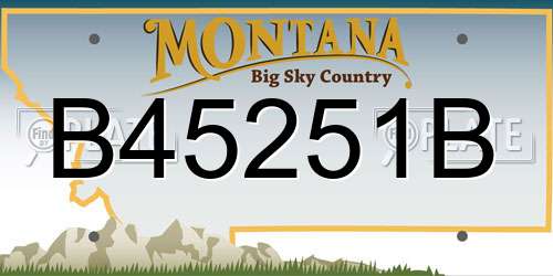 B45251B Montana License Plate