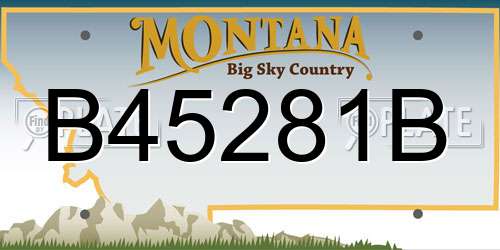 B45281B Montana License Plate