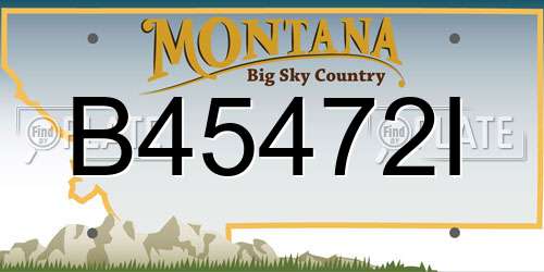 B45472I Montana License Plate
