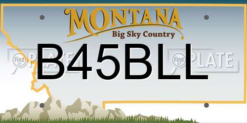 B45BLL Montana License Plate
