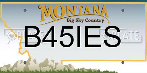 B45IES Montana License Plate