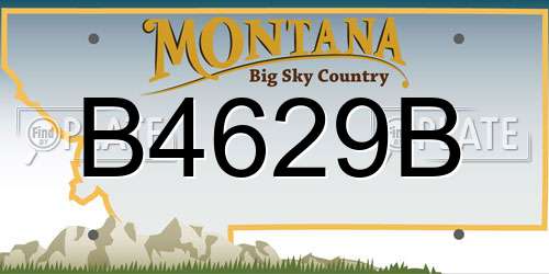 B4629B Montana License Plate