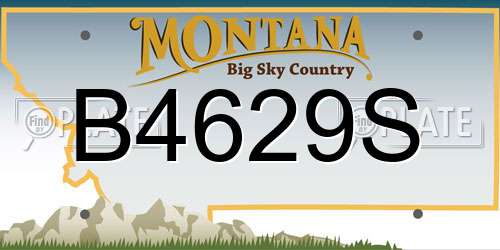 B4629S Montana License Plate