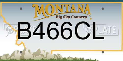 B466CL Montana License Plate