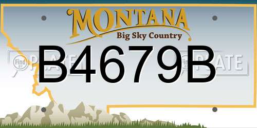 B4679B Montana License Plate