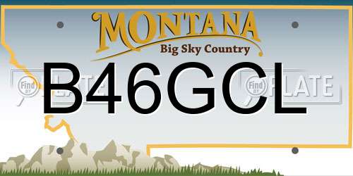 B46GCL Montana License Plate