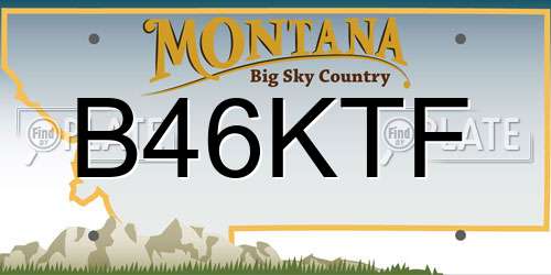 B46KTF Montana License Plate