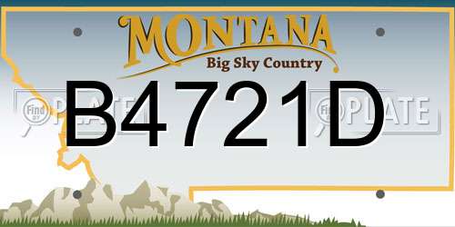 B4721D Montana License Plate