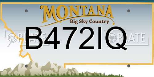 B472IQ Montana License Plate