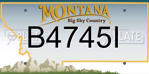 B4745I Montana License Plate