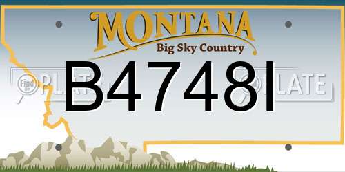 B4748I Montana License Plate