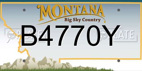 B4770Y Montana License Plate