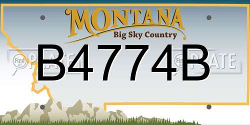 B4774B Montana License Plate