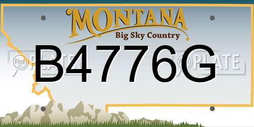 B4776G Montana License Plate