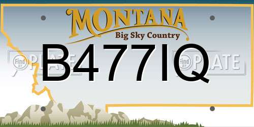 B477IQ Montana License Plate