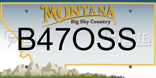 B47OSS Montana License Plate