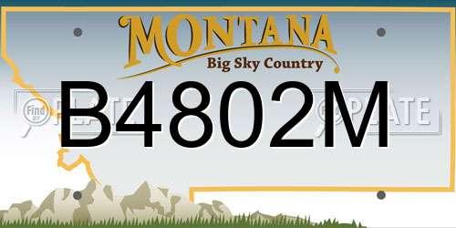 B4802M Montana License Plate