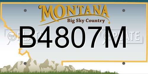B4807M Montana License Plate